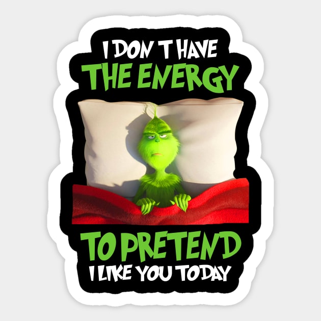 Funny Grinch Christmas Grinch Funny Gift Grinchmas Grinch Lovers Sticker by Archer Expressionism Style